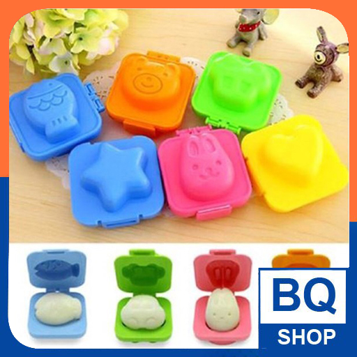 Bộ 6 khuôn cơm, khuôn ăn dặm, khuôn làm bánh trung thu hình thú cho bé BQSHOP