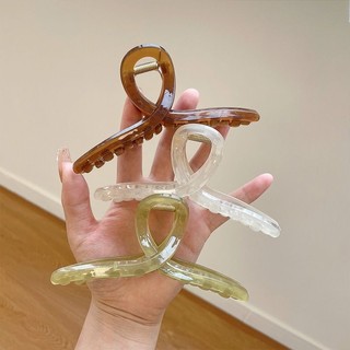 Kẹp tóc nhựa trơn nhiều màu đơn giản cá tính