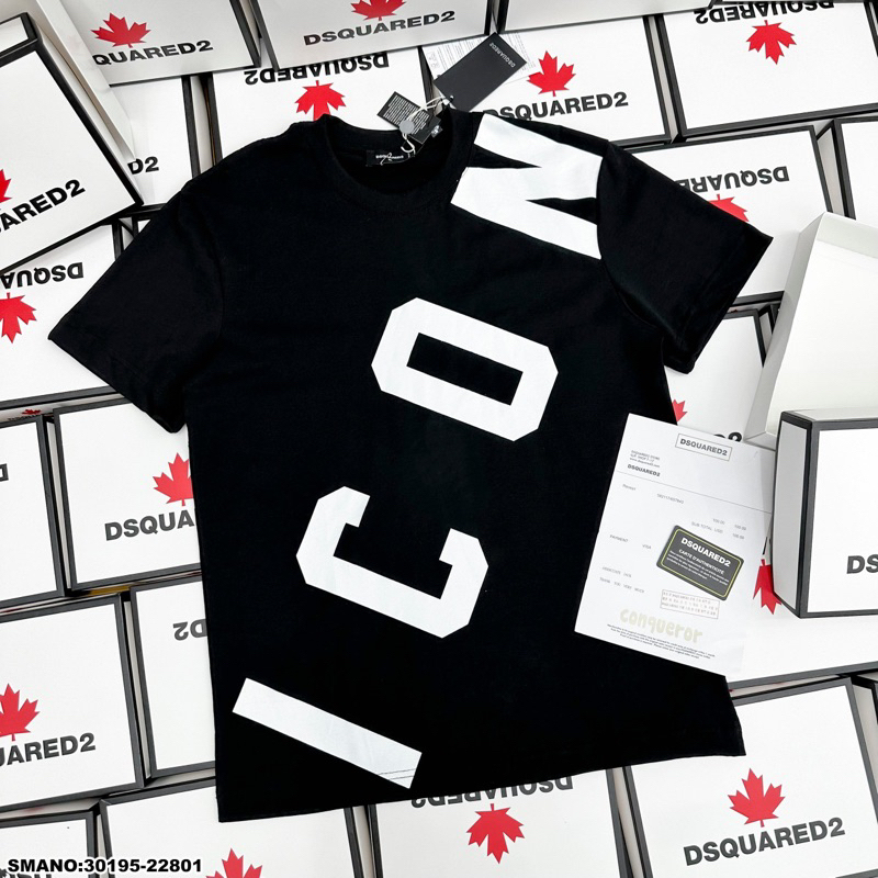 Áo Thun DQS ICON Phối Logo Chạy Chéo Cao Cấp Chất Vải Cotton Thoáng Mát Co Dãn 4 Chiều Siêu Hót Hè 2023 | BigBuy360 - bigbuy360.vn