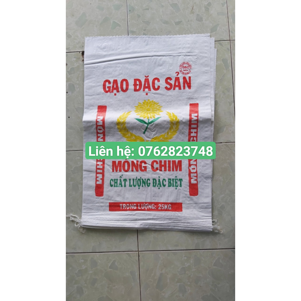 BAO ĐỰNG GẠO ĐẶC SẢN MÓNG CHIM 25 KG - COMBO 10 CÁI