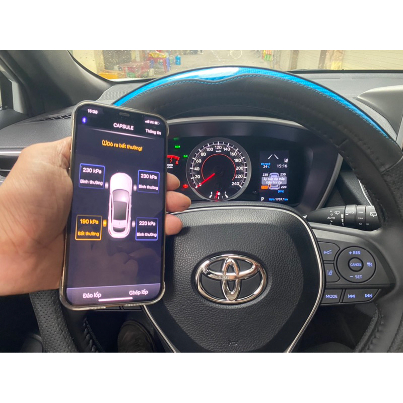 Giải mã áp suất lốp Toyota Cross, Atis bản HV