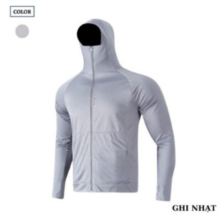 Áo Chống Nắng Nam 2 Lớp Chất Liệu Hạt Gạo Kim Cương Thông Hơi Túi Khóa Kéo Mũ Trùm Kín Mặt Chống Tia UV CN28