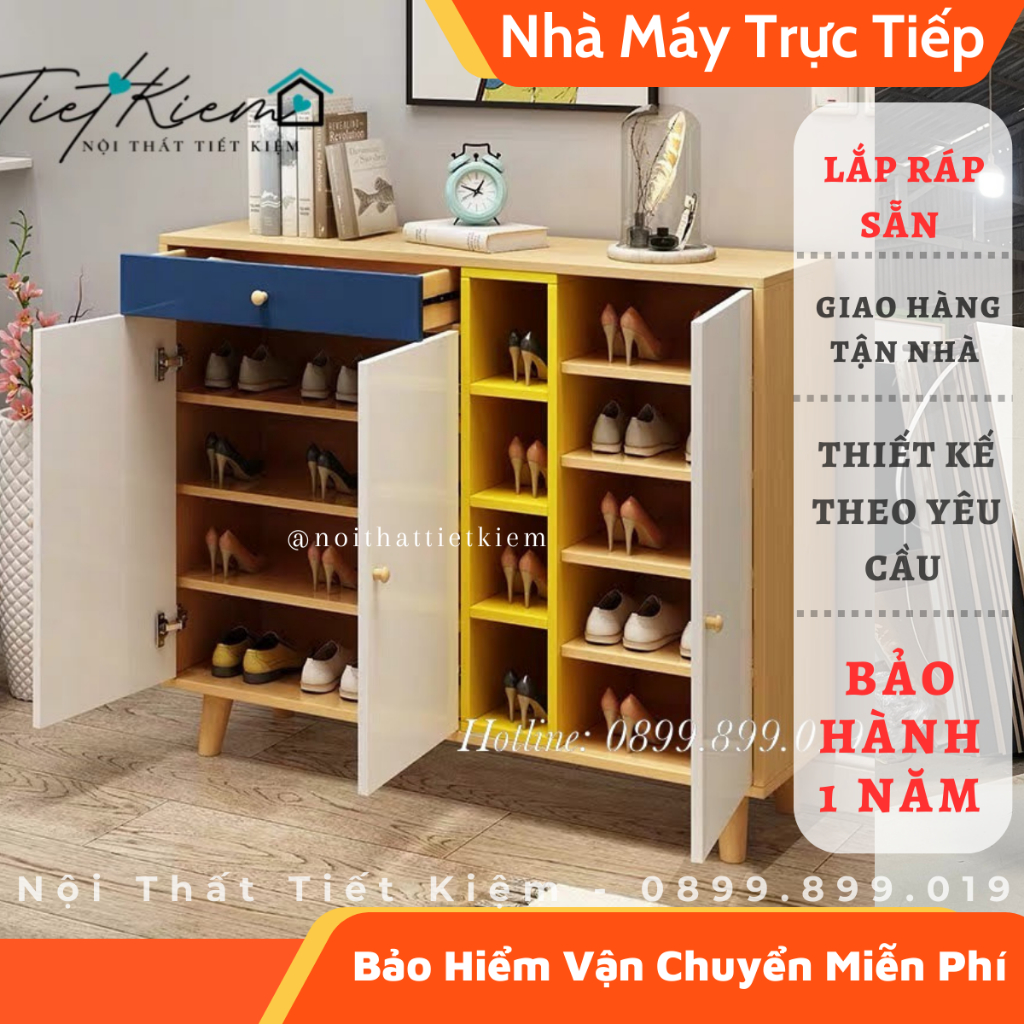 Tủ giày thông minh phối màu xu hướng 2023 chứa được nhiều giày Nội Thất Tiết Kiệm đã lắp sẵn TG889
