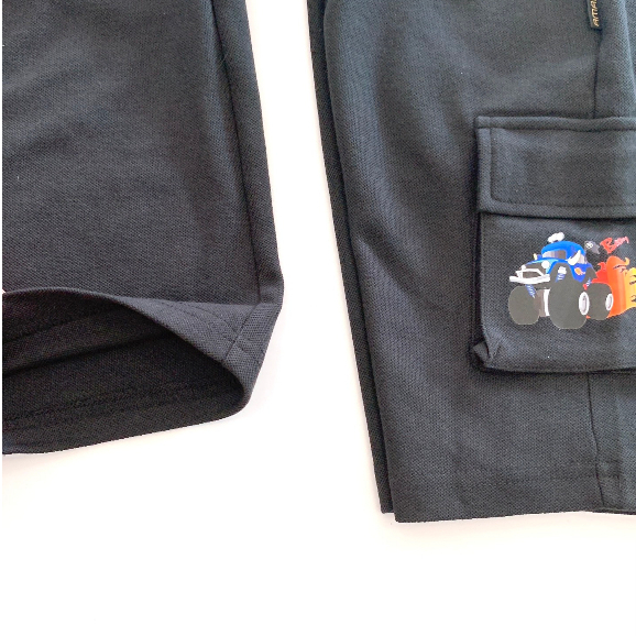 🔹 Quần đùi cotton màu đen bé trai QET45