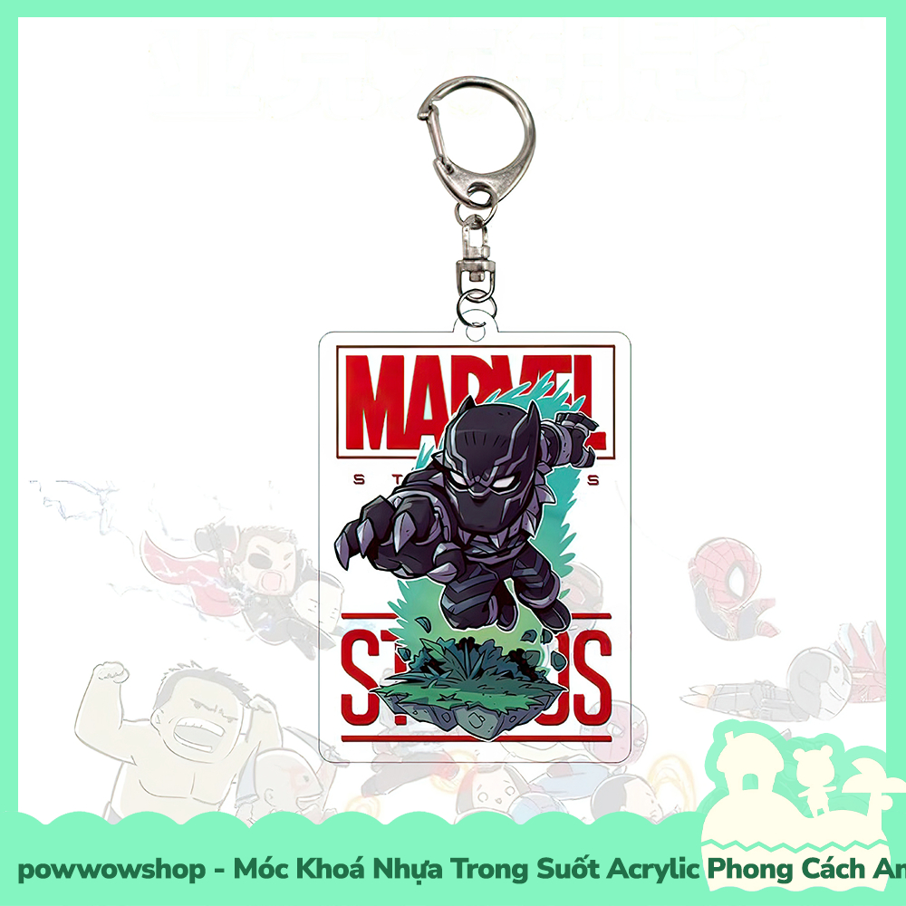 [Sẵn VN - Hỏa Tốc] Móc Khoá Nhựa Trong Suốt Acrylic Phong Cách Nhân Vật Hoạt Hình Siêu Anh Hùng Superheroes Chibi
