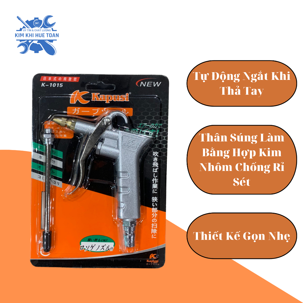 Xì khô nhôm KAPUSI chính hãng thiết kế gọn nhẹ dễ sử dụng, thân súng hợp kim nhôm cao cấp chống rỉ sét