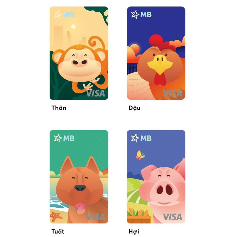 Bộ Sưu Tập Thẻ Mb Hi Visa Collection - 12 Con Giáp