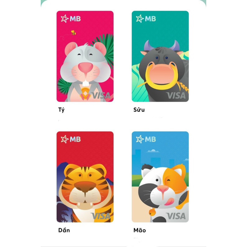 Bộ Sưu Tập Thẻ Mb Hi Visa Collection - 12 Con Giáp
