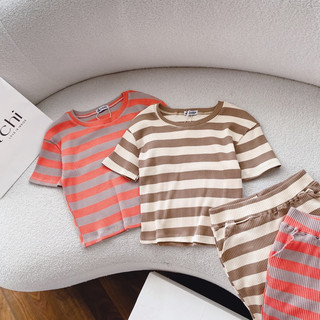 SET THUN SỌC CỔ TRÒN + CHÂN VÁY