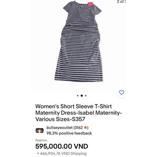 (xả hàng Size S, M& XL) Đầm bầu xuất dư, Isabel maternity