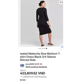 (xả hàng Size S, M& XL) Đầm bầu xuất dư, Isabel maternity