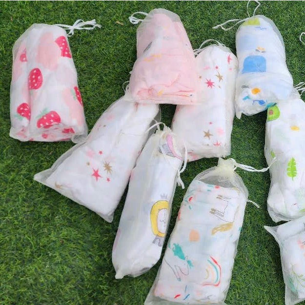 Khăn Xô Tắm Muslin Swaddle Organic cotton Khăn Tắm Đa Năng Cho bé - Bố Bắp Store