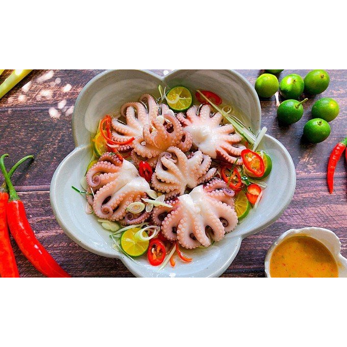 Bạch tuộc sữa HTK khay 500gr [HN giao hàng hỏa tốc] - Ảnh 3