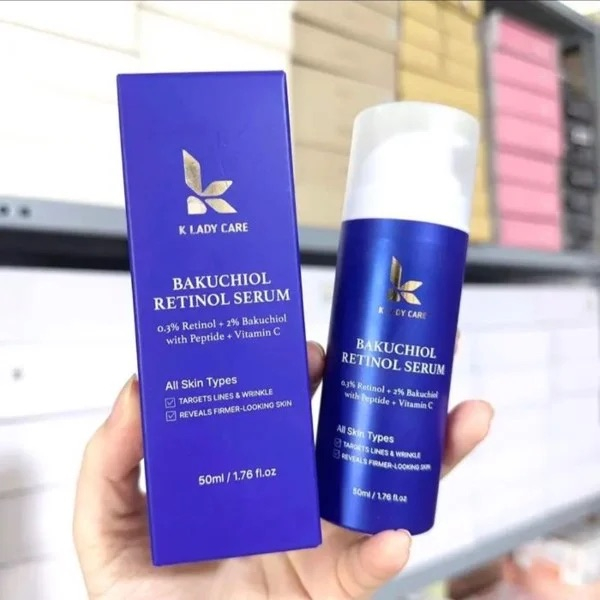 Combo trẻ hoá làn da Serum + Kem dưỡng retinol bakuchiol 2% - K Lady Care