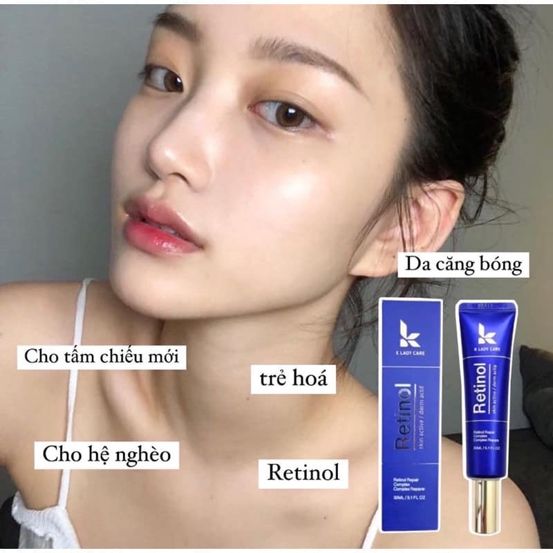Combo trẻ hoá làn da Serum + Kem dưỡng retinol bakuchiol 2% - K Lady Care