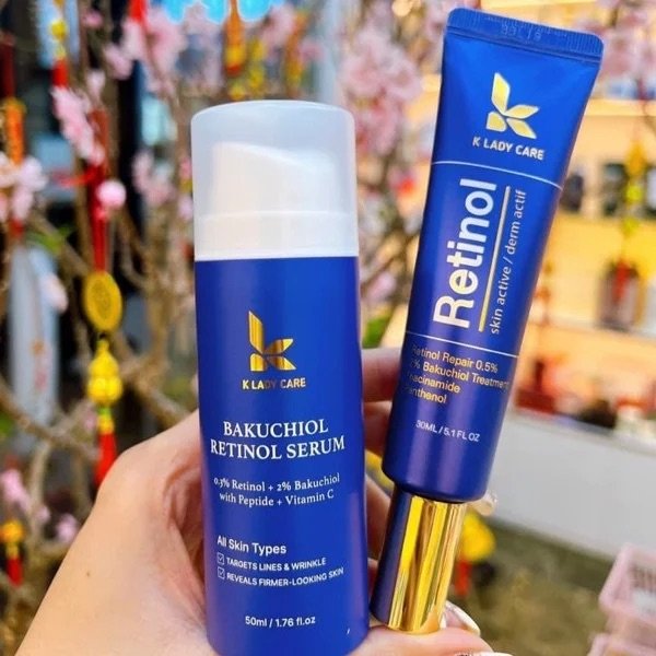 Combo trẻ hoá làn da Serum + Kem dưỡng retinol bakuchiol 2% - K Lady Care