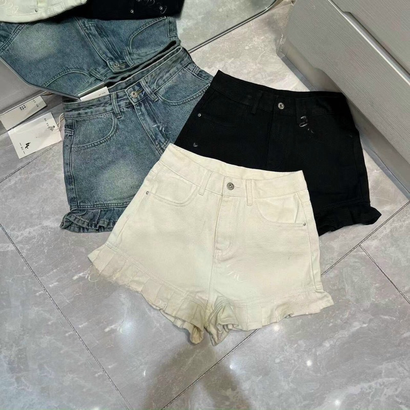 short jean viền bèo lưng cao đủ màu siêu đẹp ạ