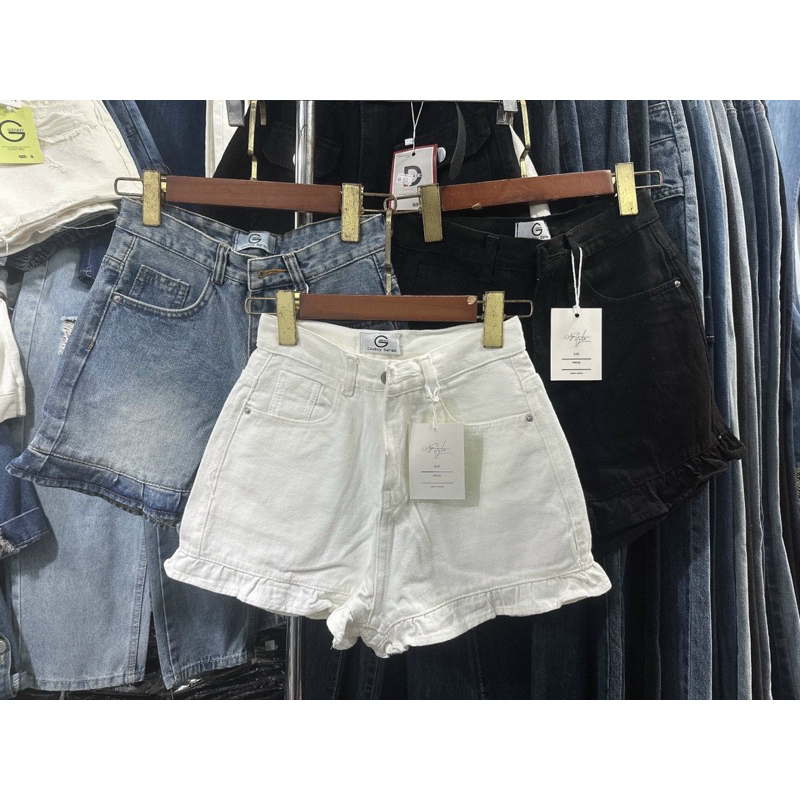 short jean viền bèo lưng cao đủ màu siêu đẹp ạ