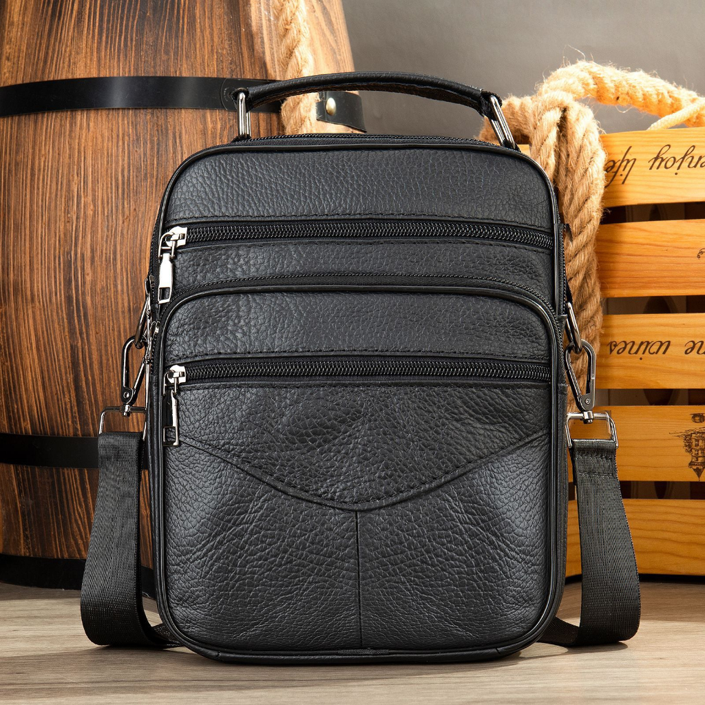 TÚI ĐEO CHÉO NAM DA THẬT, TÚI DA BÒ, TÚI CÓ QUAI XACH ĐA NĂNG, TRẺ TRUNG, PHONG CÁCH