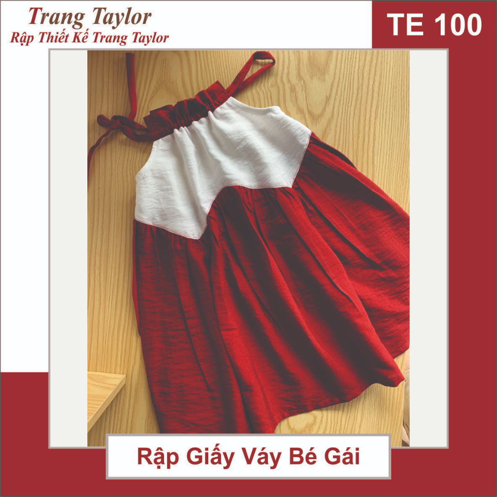 Rập Giấy Váy Bé Gái TE100