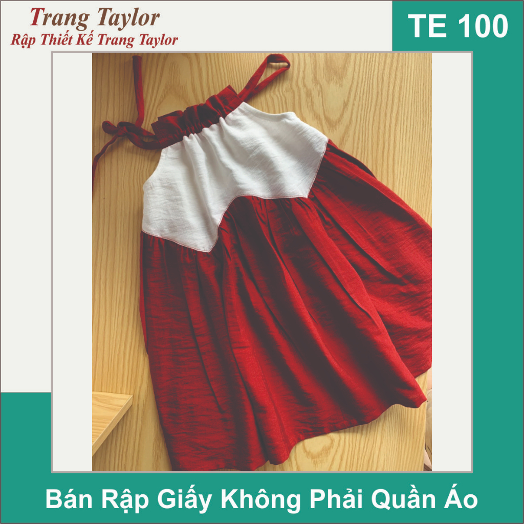 Rập Giấy Váy Bé Gái TE100