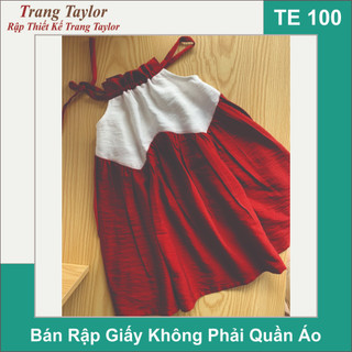 Rập Giấy Váy Bé Gái TE100