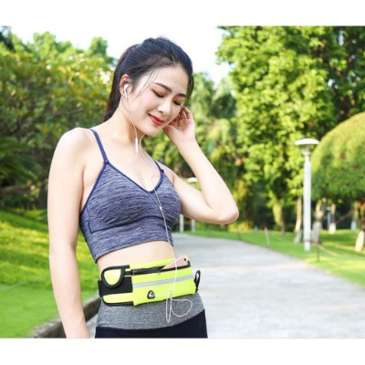 Túi Đeo Hông Đeo Bụng Chạy Bộ Có Lỗ Luồn Tai Nghe Và Kèm Cài Chai Nước
