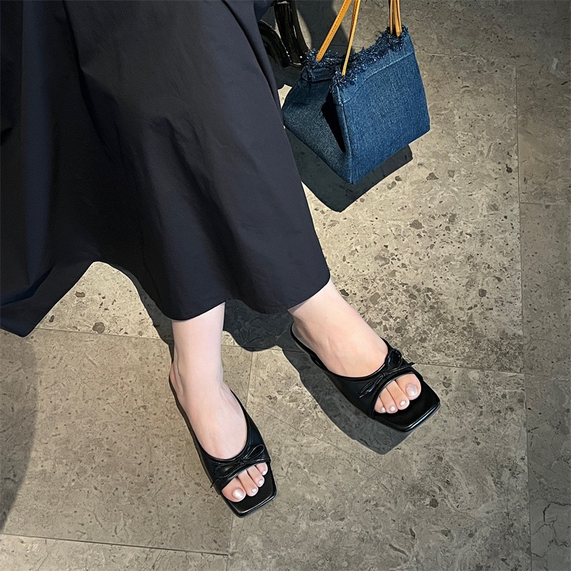 Guốc 1cm nơ xếp có sẵn BIGSIZE 40,41,42,43