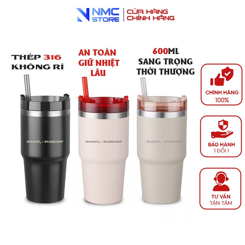 Ly Giữ Nhiệt NMC Starbucks Cao Cấp 600ml Lõi inox Chất Lượng Cao, Bình Giữ Nhiệt Starbuck Bảo Hành 1 Đổi 1