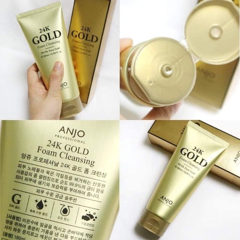 SỮA RỬA MẶT 24K GOLD 100ml ANJO PROFESSIONAL