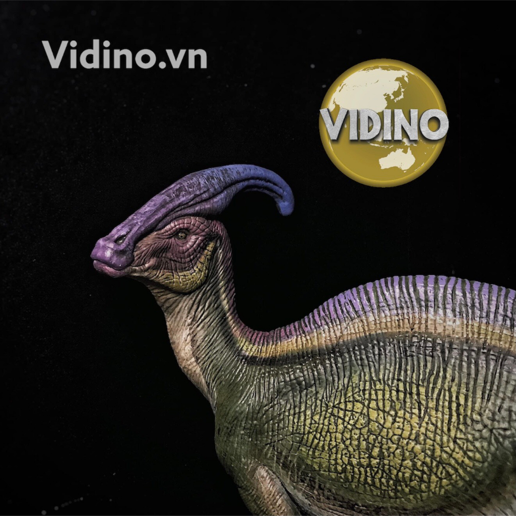 Mô hình khủng long ăn cỏ parasaurolophus chính hãng nanmu benxin 1/35