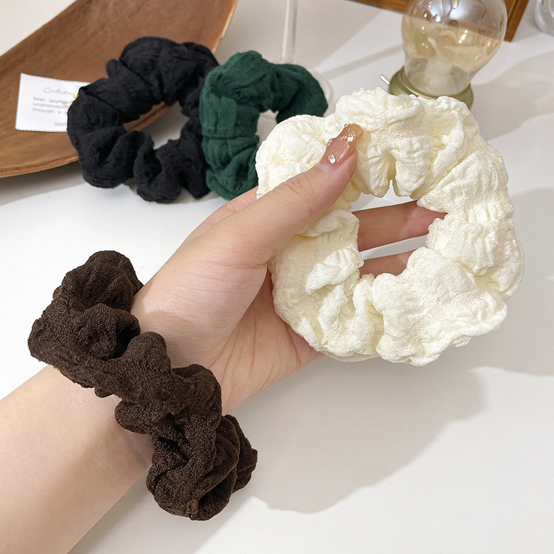 Dây buộc tóc scrunchies Cỡ Lớn Thiết Kế Xếp Ly Thời Trang