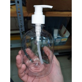 Chai nhựa 500ml dáng tròn kèm vòi nhấn - chai nhựa pet cao cấp giá rẻ