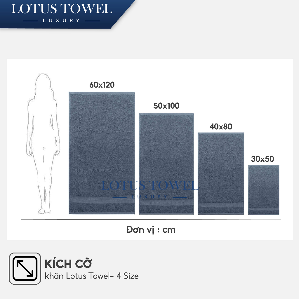 Khăn Tắm, Khăn Lau Mặt, Khăn Gội LOTUS PREMIUM 100% Cotton Cao Cấp Mềm Mịn, Thấm Hút, Không Ra Màu | BigBuy360 - bigbuy360.vn