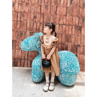 [8-40kg] Đầm tiểu thư nơ tay bèo cho bé