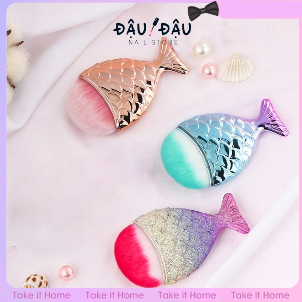 Chổi phủi bụi nail đuôi cá thời trang - Phụ kiện nail chuyên nghiệp giá rẻ