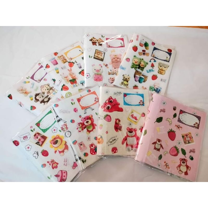 Xấp 10 tờ bao tập hình có bao kiếng, hàng loại 1 dày dặn, nhiều mẫu cute hottrend