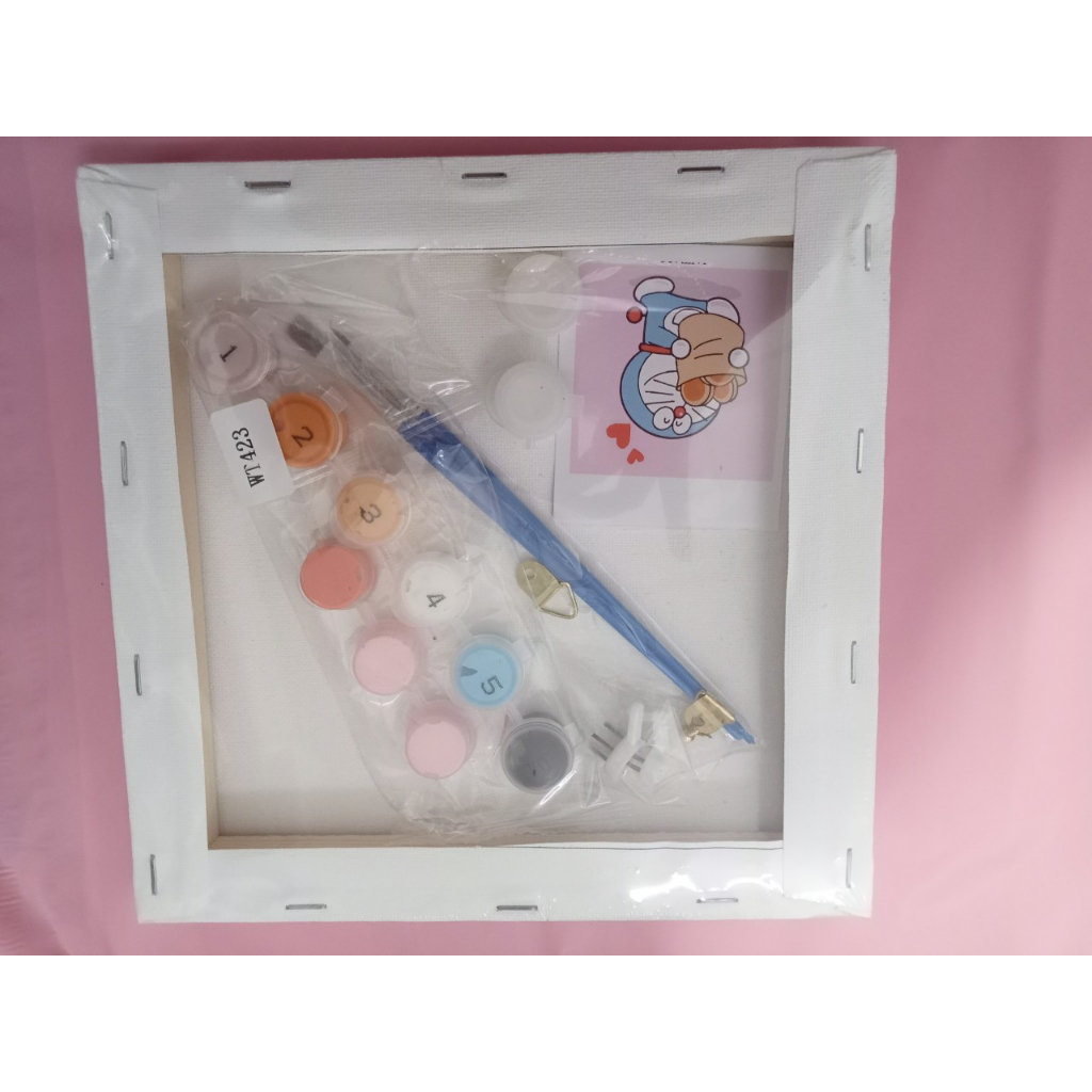 Tranh số hóa 20 x 20 cm -TẶNG KỆ-8*15-SƠN BÓNG-đã căng khung-,có 2 đinh 3 chân- Tranh sơn dầu số hóa, tranh tô theo số