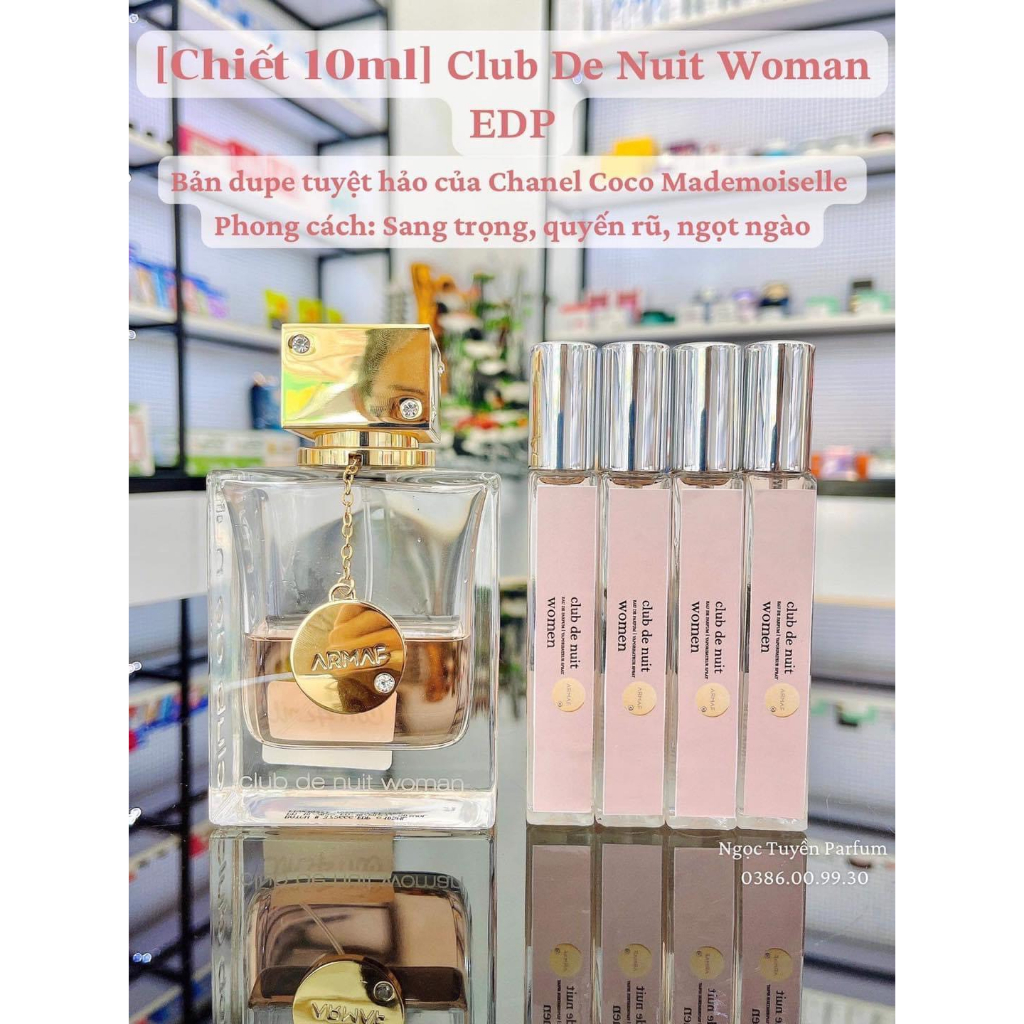 Armaf Club De Nuit Woman | Nước Hoa Nữ Chính Hãng Chai 10Ml - Bản Dupe Tuyệt Hảo Của Chanel Coco Mademoiselle