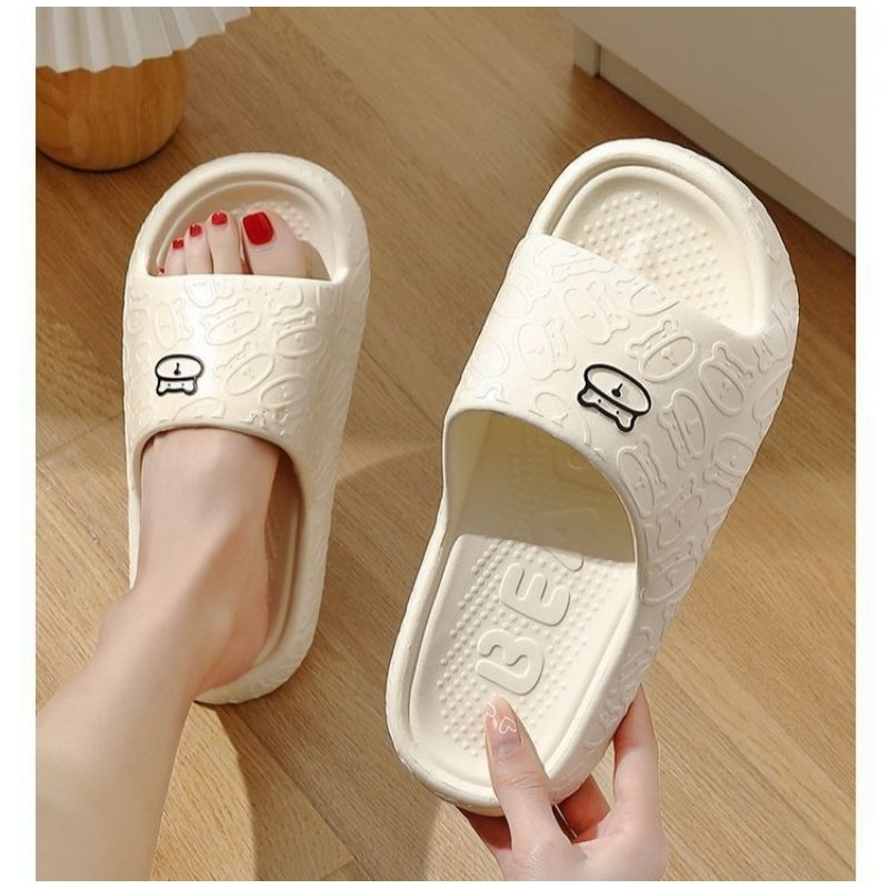 Dép bánh mì quai ngang nam nữ in chữ BEAR siêu hot phối đồ cực xinh