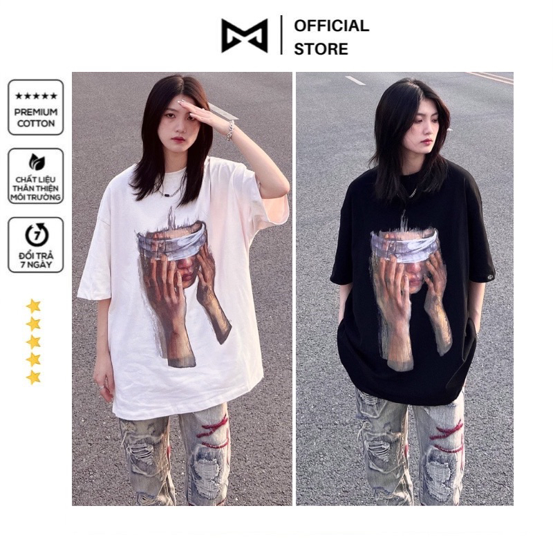 Áo thun phông GTM nam nữ tay lỡ form rộng MASKED Unisex