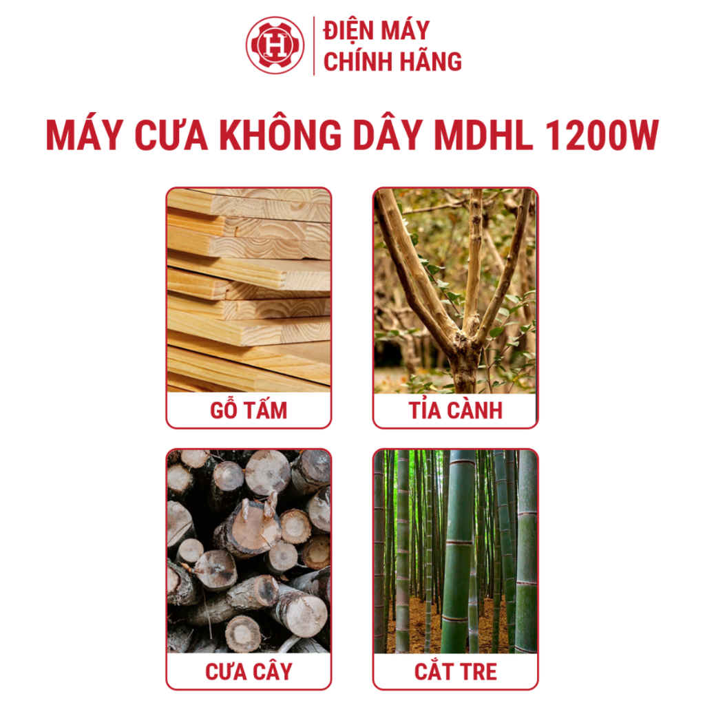 Máy cưa xích cầm tay mini MDHL 1200W chất lượng cao