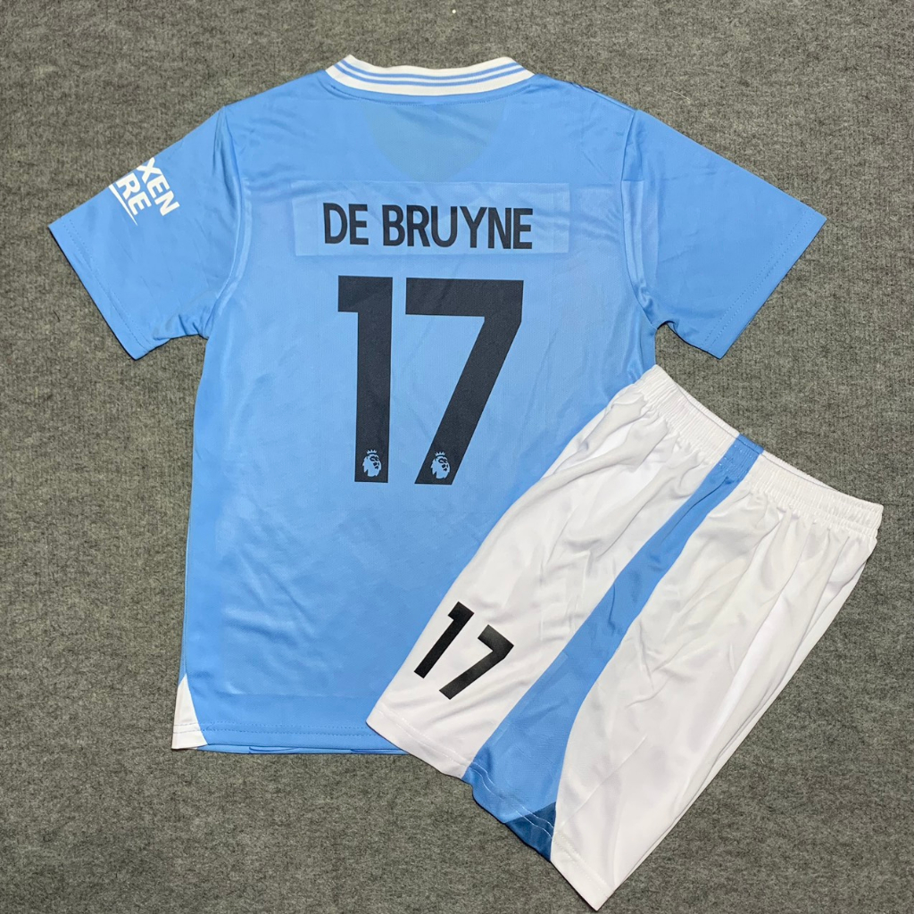 Quần Áo Bóng Đá Trẻ Em CLB Manchester City 2023/2024 - Vải Mè Thái Cao Cấp