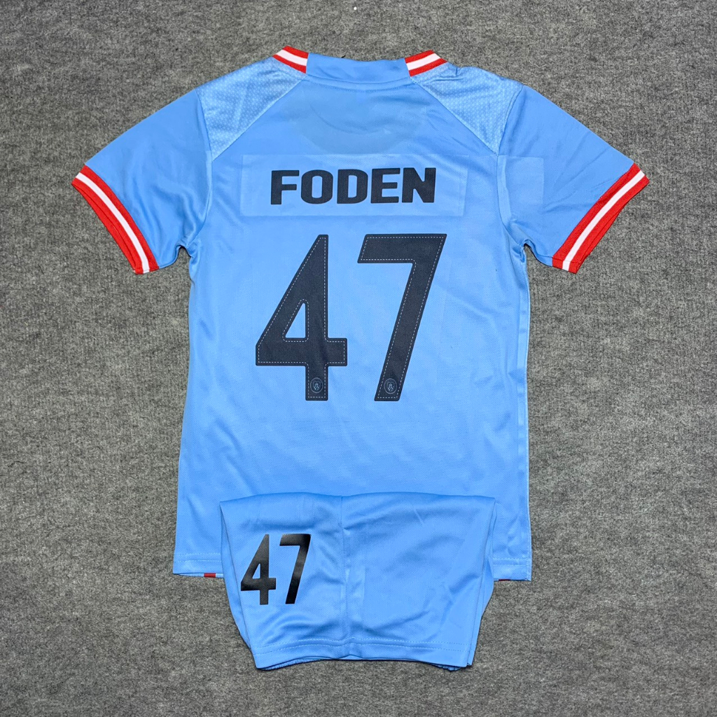 Quần Áo Bóng Đá Trẻ Em CLB Manchester City 2023/2024 - Vải Mè Thái Cao Cấp