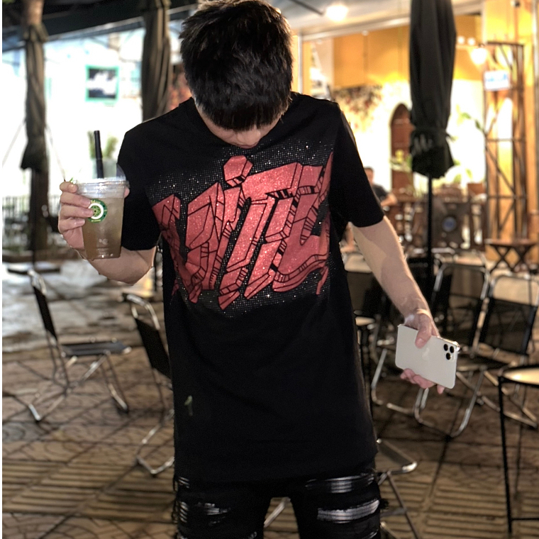 [ MỚi] Áo thun LV Kim tuyến đỏ unisex, tay lỡ form rộng oversize, 100% cotton thoáng mát, localbrand hot | BigBuy360 - bigbuy360.vn