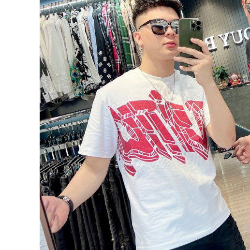 [ MỚi] Áo thun LV Kim tuyến đỏ unisex, tay lỡ form rộng oversize, 100% cotton thoáng mát, localbrand hot | BigBuy360 - bigbuy360.vn