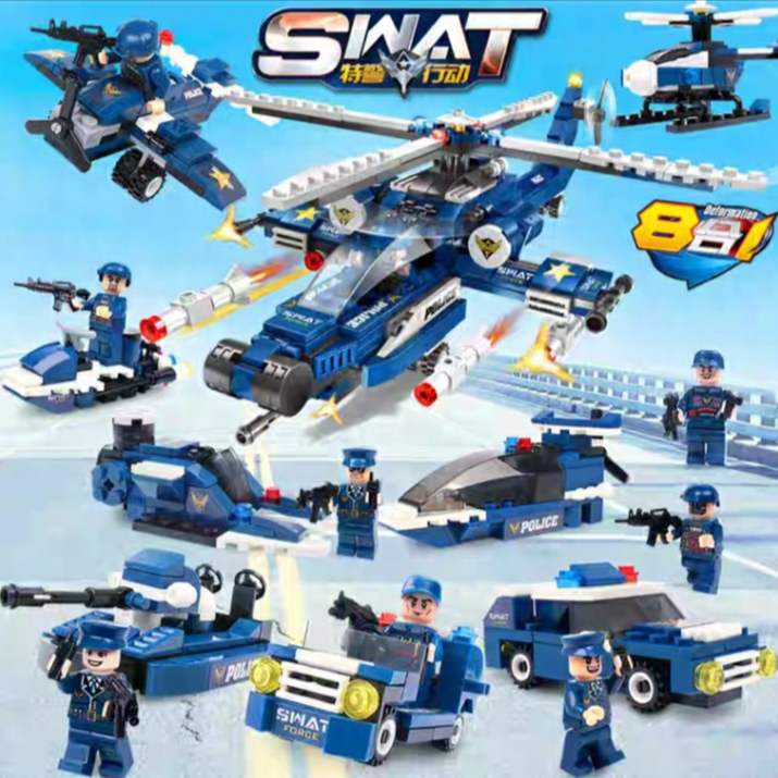 Đồ Chơi Lắp Ráp LEGO Cảnh Sát SWAT Lam Anh Store, Mô Hình Máy Bay / Tàu Chiến / Cảnh Sát Đặc Nhiệm / Trụ Sở Chỉ Huy