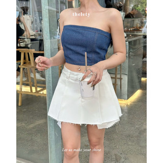 Áo Ống Denim TUBI TOP | 𝐭𝐡𝐞𝐥𝐞𝐭𝐲