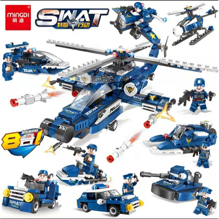 Đồ Chơi Lắp Ráp  LEGO Cảnh Sát SWAT Lam Anh Store, Mô Hình Máy Bay / Tàu Chiến / Cảnh Sát Đặc Nhiệm / Trụ Sở Chỉ Huy
