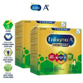 Bộ 2 sữa bột enfagrow a+ neuropro 4 - fl hmo vị nhạt dễ uống -2.2kg/hộp